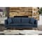 Armen Living Lenox Blue Velvet Modern Sofa with Brass Legs LCLN3BLU - alternate 5